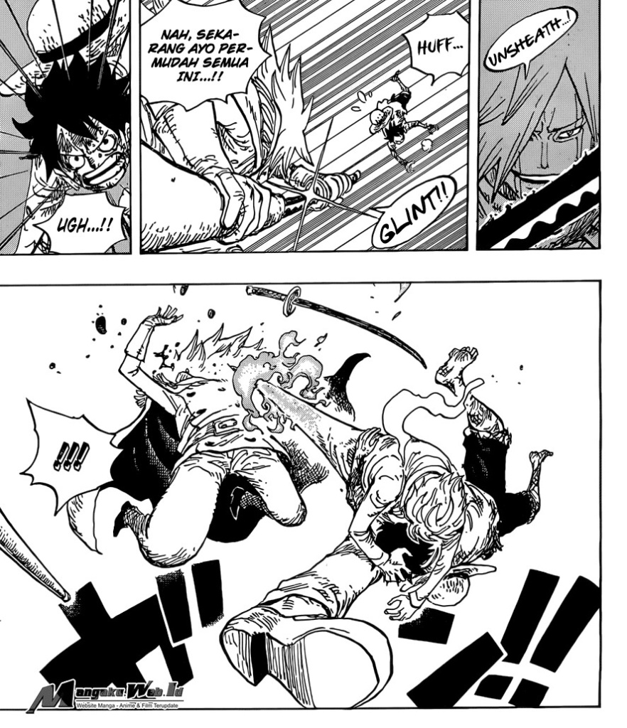 Tendangan Sanji Disaat Menyelamatkan Luffy