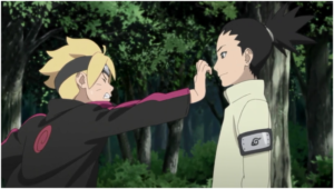 Shikadai berhasil meringkus boruto