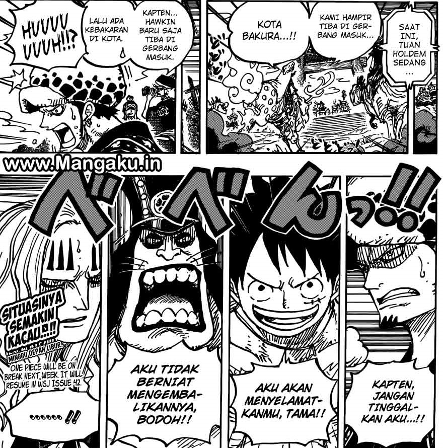 Luffy, Law, Holdem dan Hawkins akan bertemu