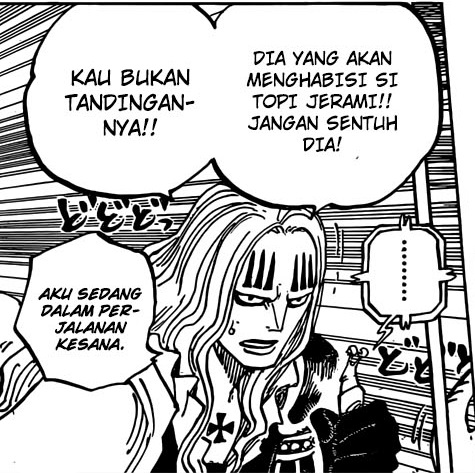 Hawkins berbicara tentang orang yang akan menghabisi Luffy