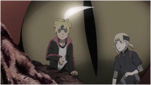 Boruto dan inojin hampir menjadi santapan garaga