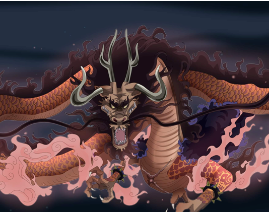 buah iblis milik Kaido tipe Mythical Zoan model ryu (naga)