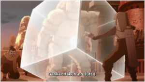 Ku sama mengeluarkan jurus jinton genkai hakuri no jutsu