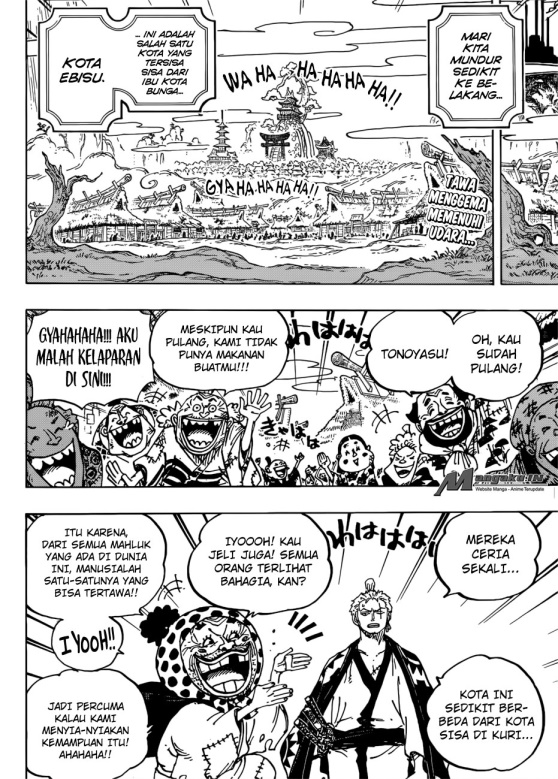 Zoro sampai di Kota Ebisu